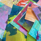 Art Journal Collage Fodder Paper Sample Pack for Collage Mixed Media - Unique Art Materials - Hand Painted