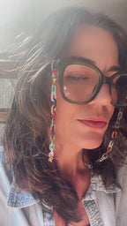 2-in-1 Eyeglass Chain & Lightweight Strand (24") – Marbled Acrylic or Faceted Crystal