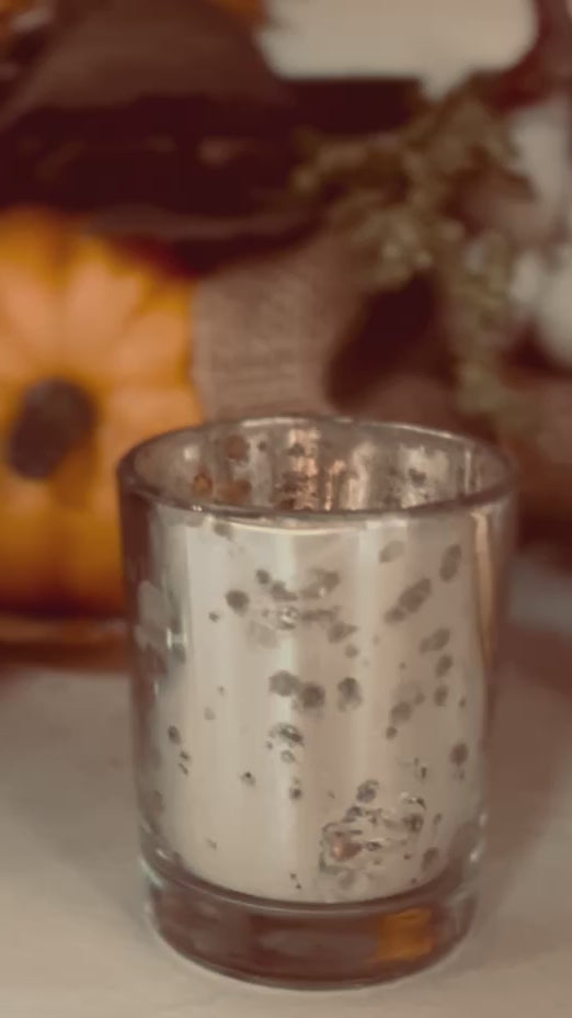 Vintage-Inspired Silver Mercury Glass Votive – Wild Marigold Folk